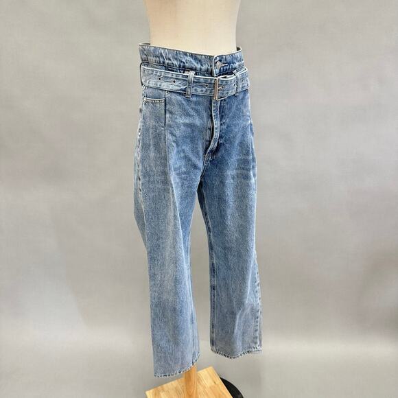 AGOLDE Reworked 90s Paperbag Jeans  Straight Leg High Rise Size 26 - Picture 14 of 16